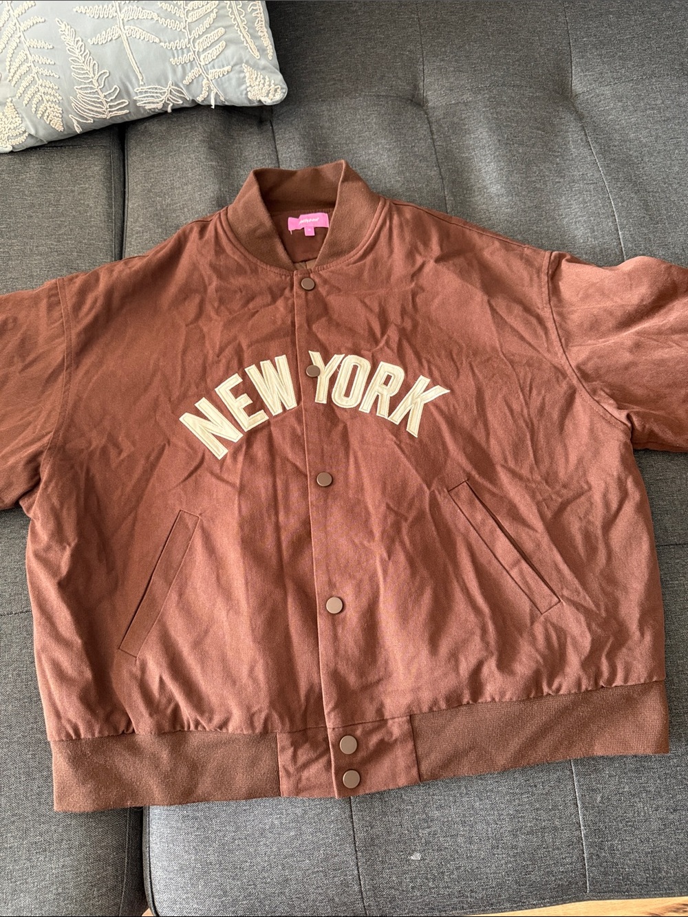 New York Brown Bomber Jacket - edikted